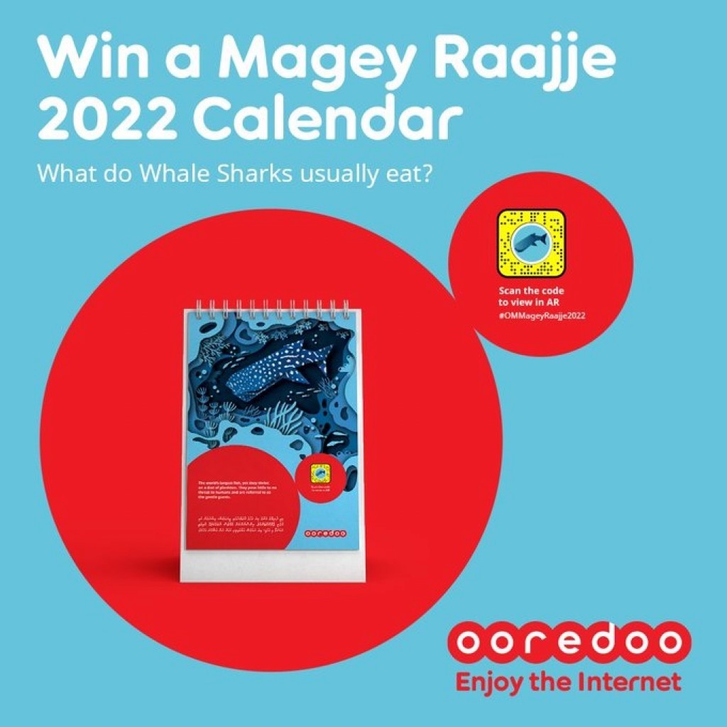 Raajjeyge reethi dhirunthah dhakkuvaidhey Ooredoo ge 2022 ge calendar hiley!