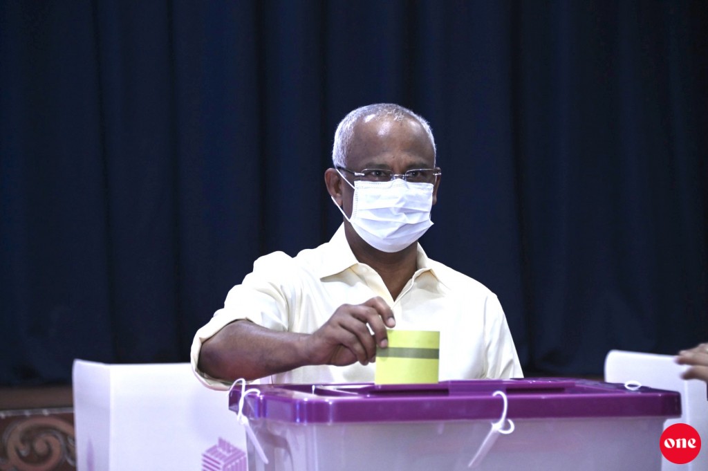Male' rayyithun ge vote akee kanthah thakeh islaahu kuran dhin message eh, ekan alhugandu kuraanan: Raees Solih