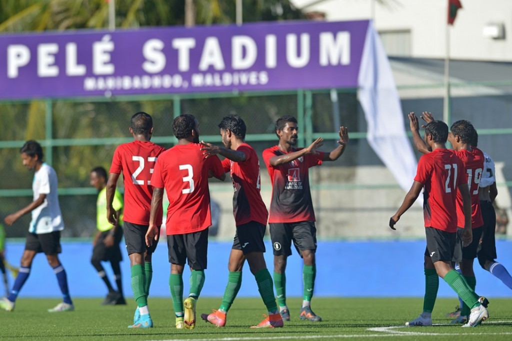 Gaumee team ge match aaeku Mahibadhoo Pele stadium hulhuvaifi