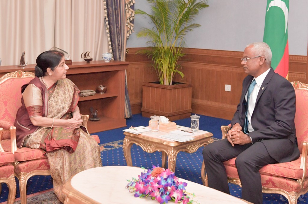 Indian Minister of External Affairs pays a courtesy call on the President Solih