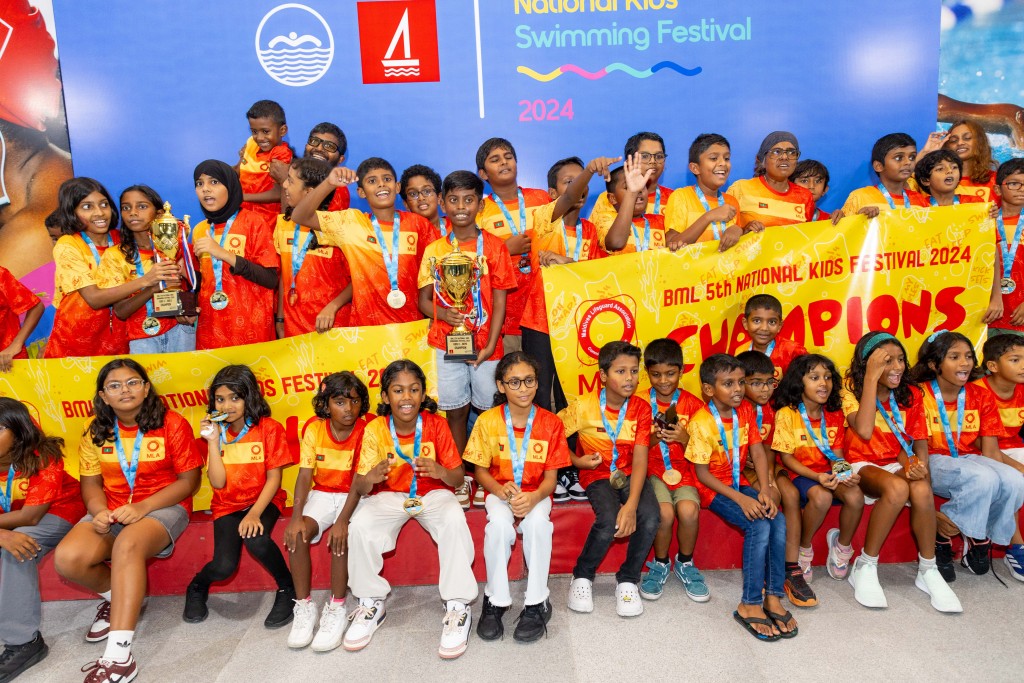 National Kids Swimming festival in Maldives Lifeguard Association ah bodu kaamiyaabee eh