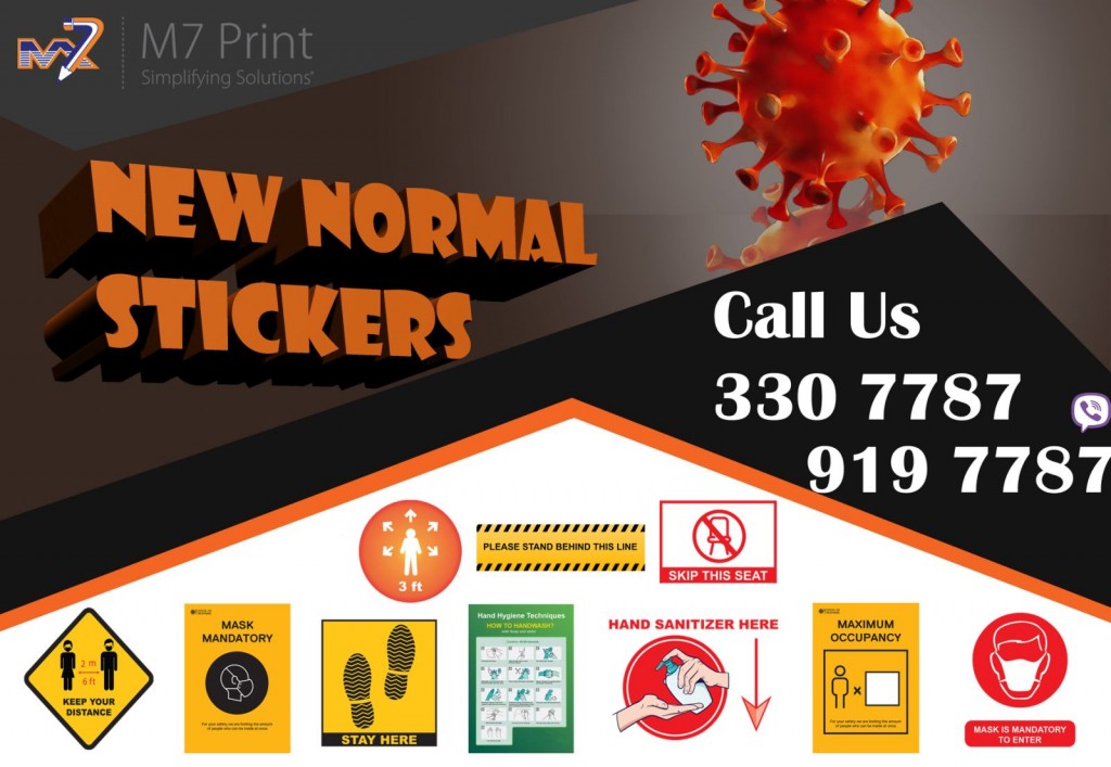 Fihaara aai office thakah beynunvaa new normal sticker aai covid aa dhekolhah beynunvaa gina saamaanu M7 ah