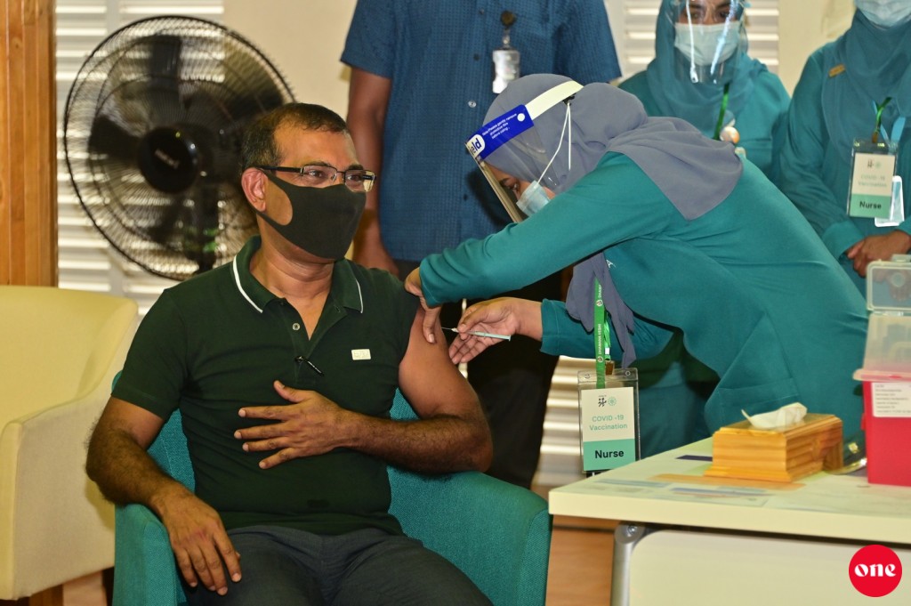 Rayyithunge Majileehuge Raees Mohamed Nasheed Covid vaccine jahssavaifi