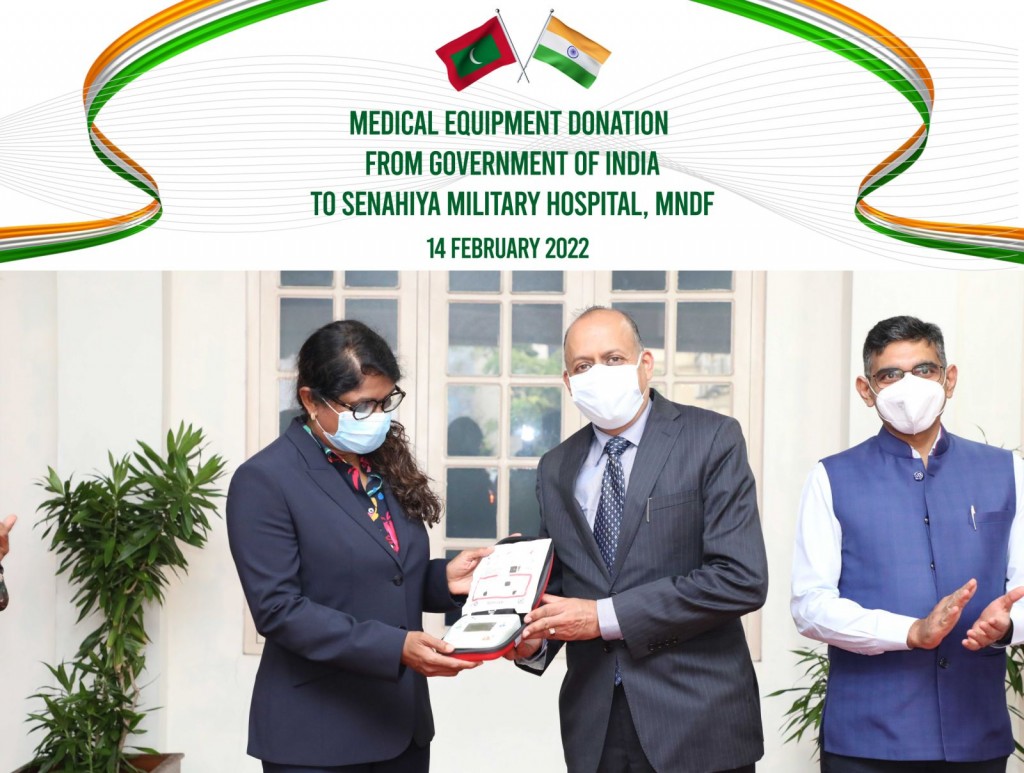 India sarukaarun Senahiya ah medical saamaanu thakeh hadhiyaa kohffi