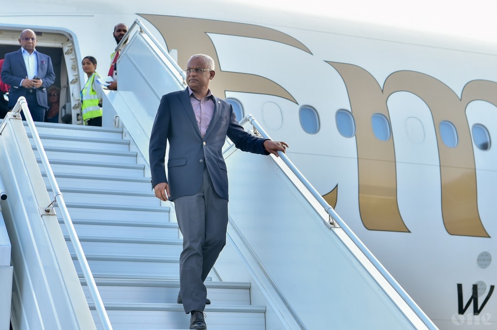 President Solih returns to Maldives after official visit to UAE