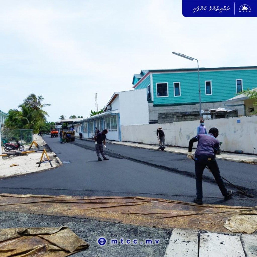 85 percent of Ungoofaaru Road Development Project finished