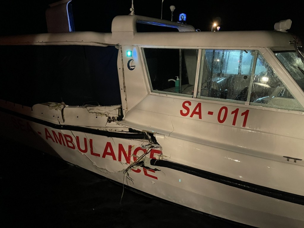 Person in critical condition following sea ambulance collision in ICU