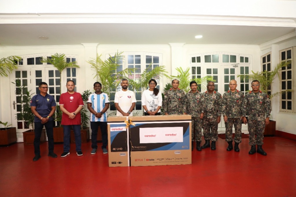 Sifainge marukazu thakugai World cup beleyne inthizaam hamajassan Ooredoo in TV thakeh hadhiyaa koffi