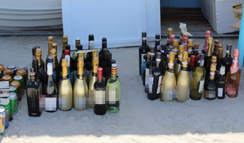 Large quantity of alcohol in Ungoofaaru Police custody destroyed