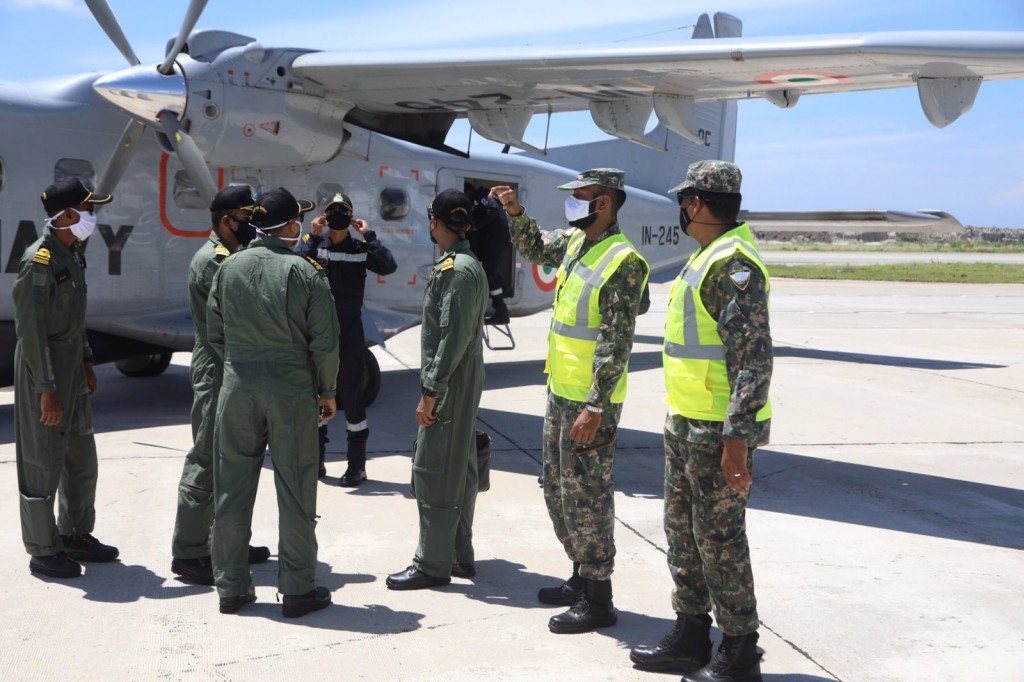 Coast guard aai Indian navy gulhigne aerial surveillance patrol fashaifi