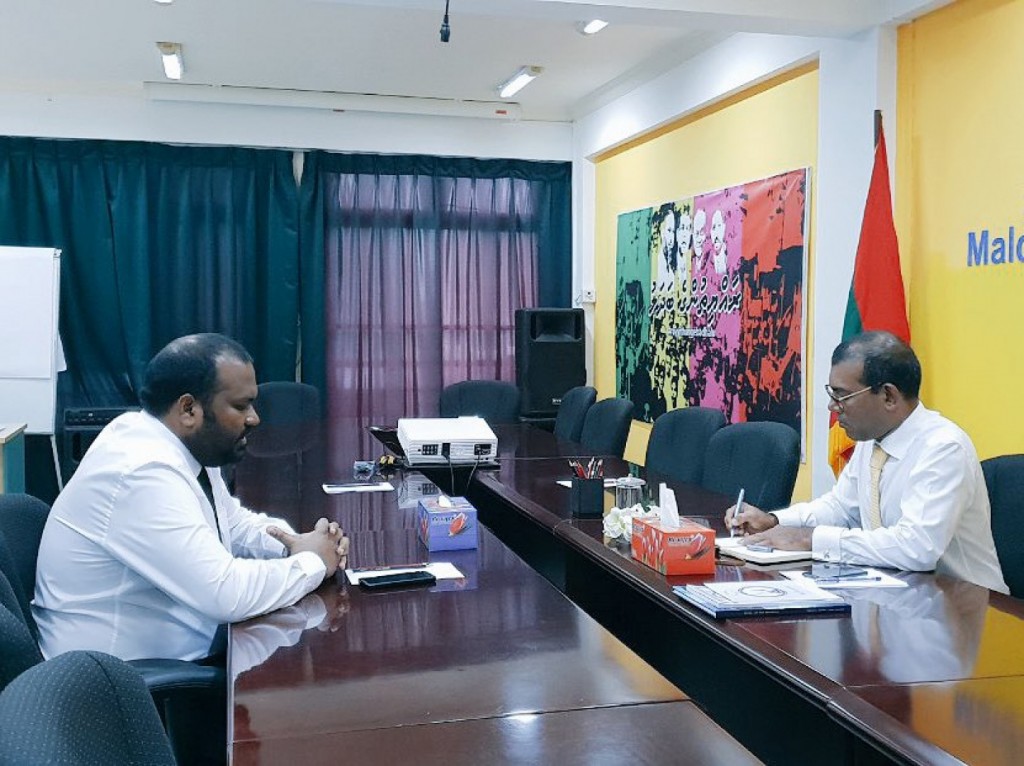 Ali Waheed ah bodethi dhauvaathakeh kuraathee Raees Nasheed kanboduvun faalhu kurahvaifi