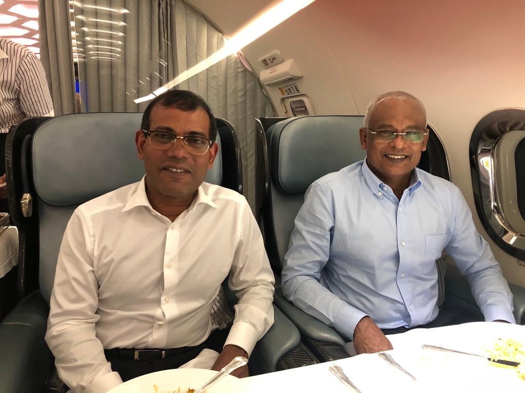 President departs to UAE on Official Visit, accompanied by Pres Nasheed