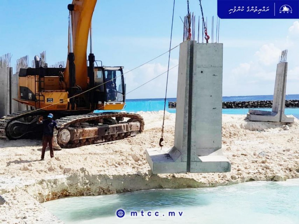 Ukulhas harbor development well underway
