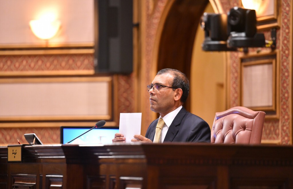 Laamarukazee gaanoonaa fushuaraagothah evves vazeeraku kan koggen nuvaane: Majlis raees