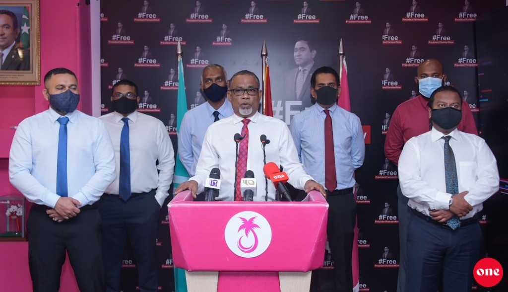 Raees Yameen ge shareeathah JSC in nufoozu foaruvamun gendhaa kamah idhikolhun thuhumathu koffi