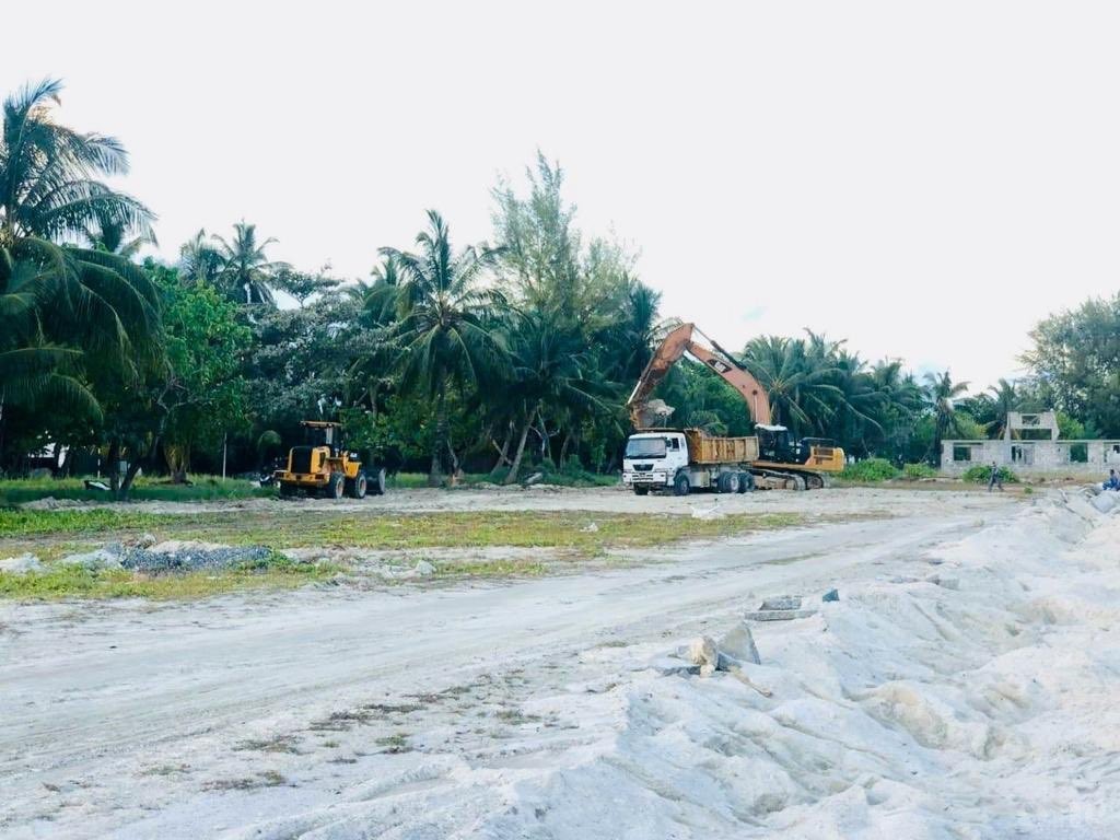 Sub base work resumes at Feydhoo football pitch