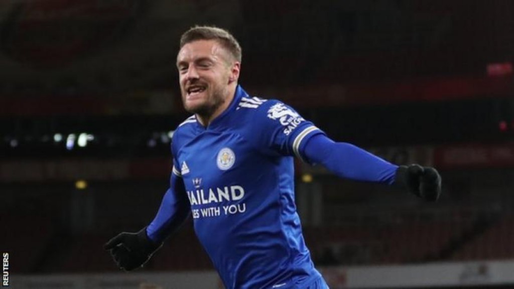 Vardy ge goal aaeku Leicester in Arsenal ge mahcchah thaareekhee natheejaa eh