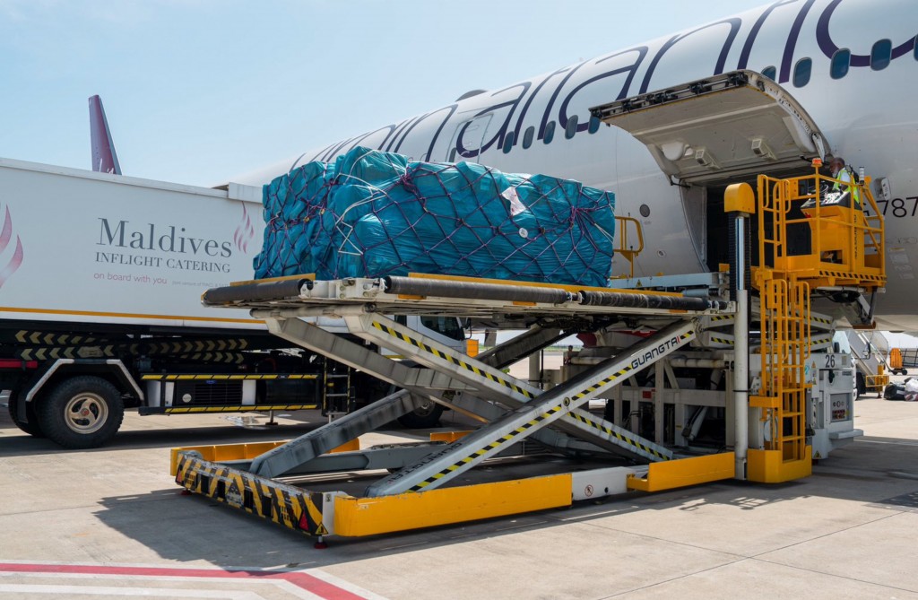 Sea-to-Air cargo medhuverikoh 1,000 tonne ge mudhaa export koffi