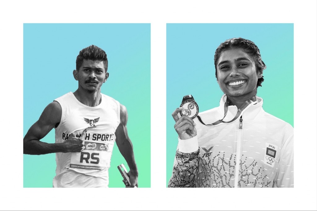 Olympics ah Athletics in dhaanee Ibadulla, Badminton in mifaharuves Naba
