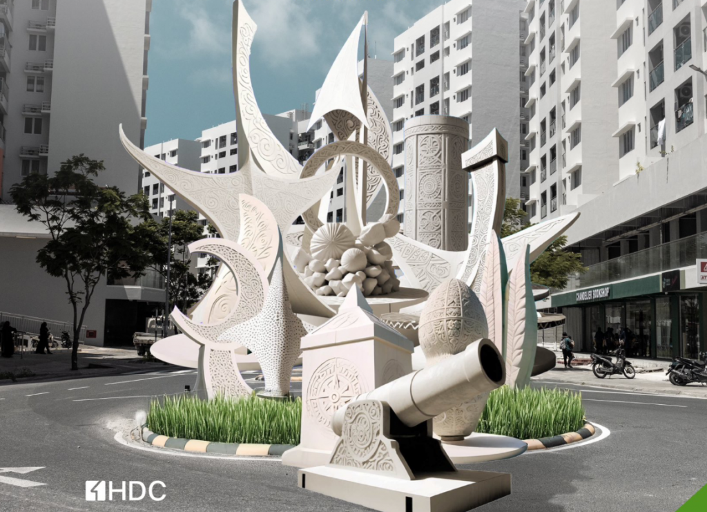 Hulhumale' monument thah design kuree AI beynun kohgen kamah shakuvaa hushahelhumaa gulhigen ekann balanee
