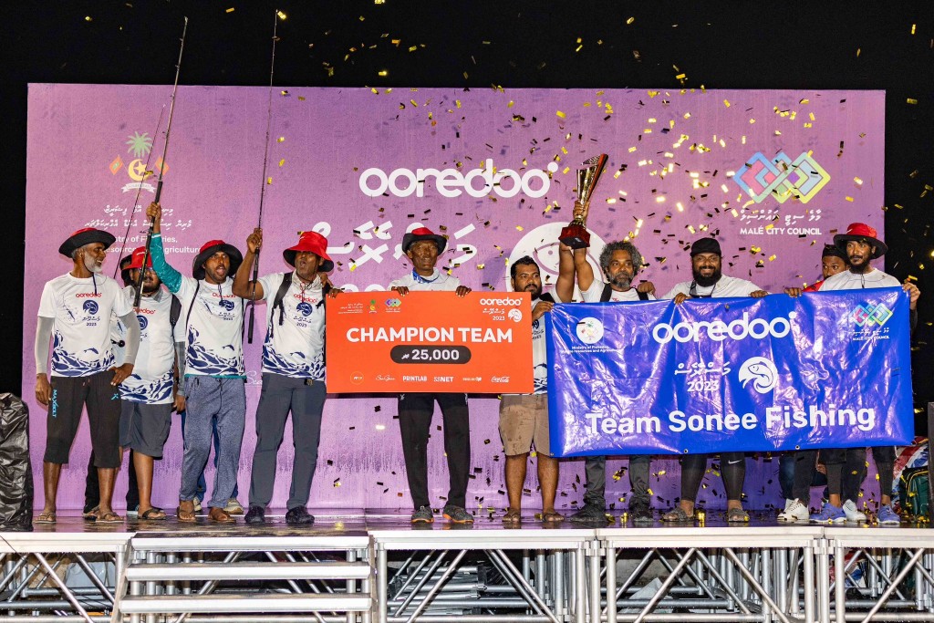Ooredoo mas race fashaifi, Male' city ge champion kan Team Sonee Fishing ah