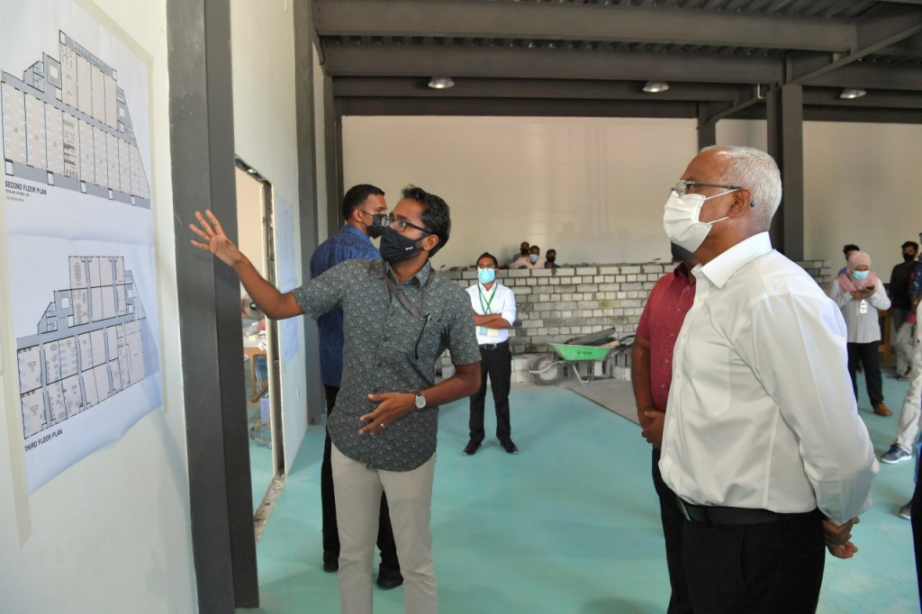 Hulhumale' gai hadhaa aa covid facility ge massakaiy raees ballavaalavvaifi