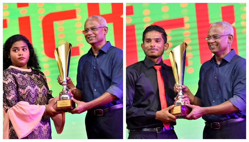 Cricketers of the Year 2018 goes to Aishath Aimaa and Yoosuf Azyan Farhath