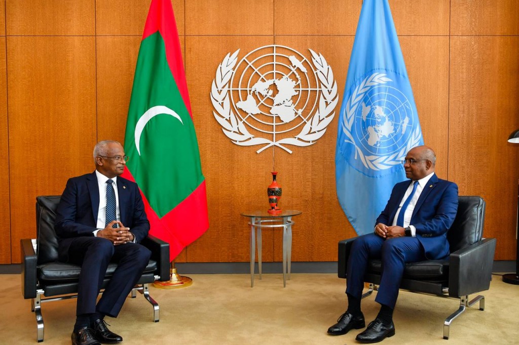 UN ge aanmu majileehuge Raees ge haisiyyathu Raajje vadaigathumah Raees Solih, Shahid ah dhauvathu dhevvaifi