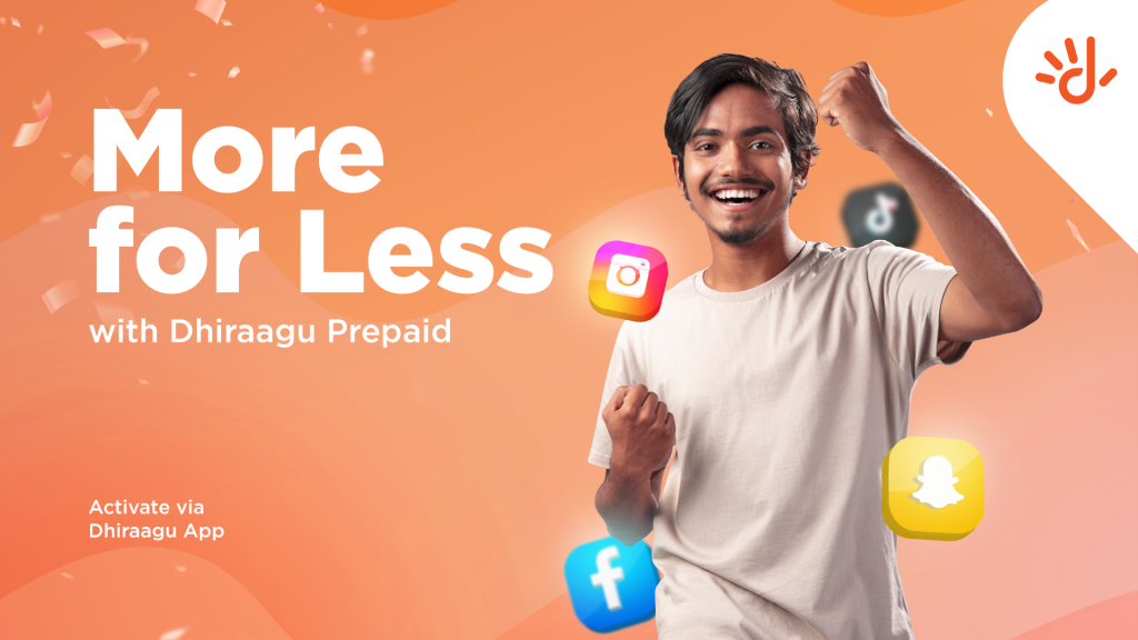 Dhiraagu prepaid customer innah 500 rufiyaa ah 70 GB data
