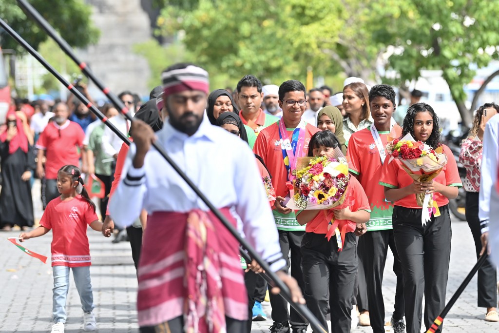 Special Olympics World Games gai ran kaamiyabee hoadhi team ah sharafuveri maruhabaa eh