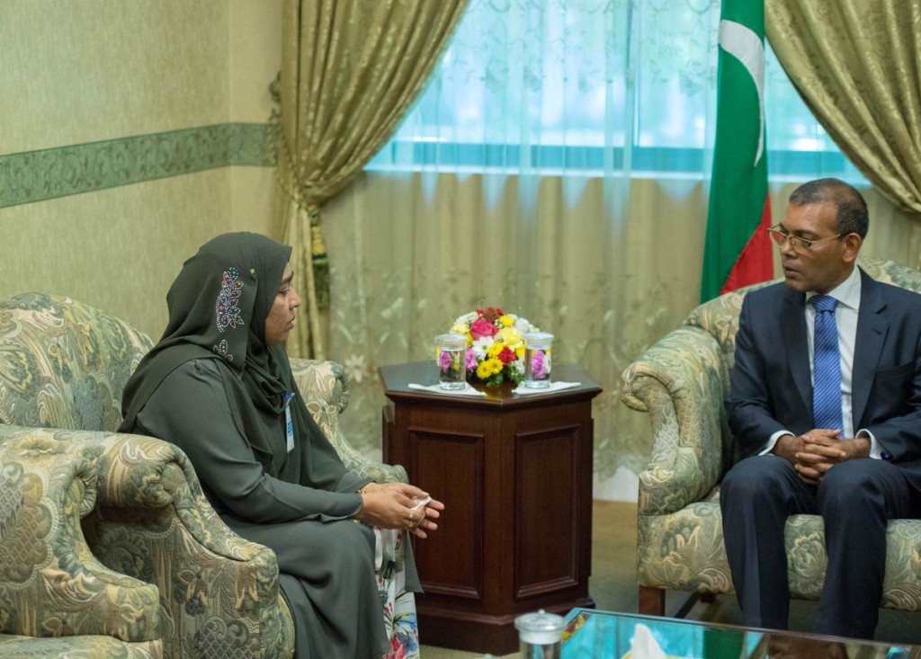 President Nasheed meets Rilwan's sister