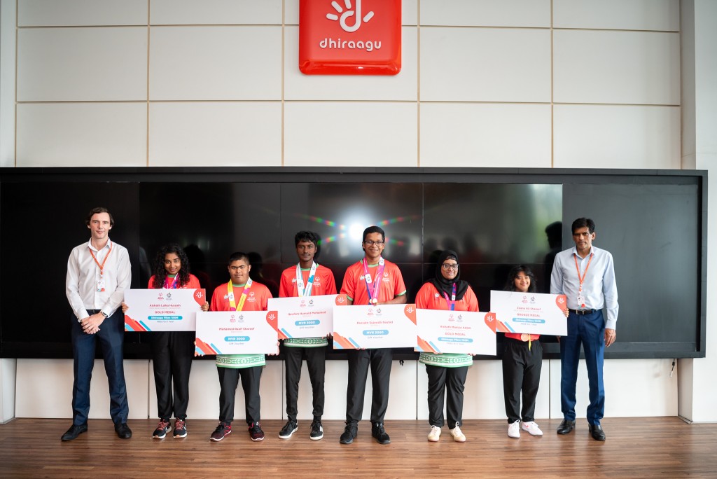 Special Olympics gai Raajje ah rann vanathah hoadhaidhin team ah Dhiraagun haassa inaamu thakeh