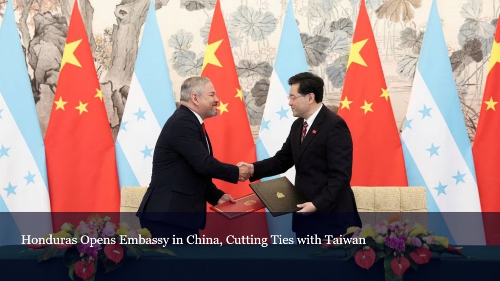 Taiwan aa gulhun kandaalumahfahu Honduras in China gai embassy eh hulhuvaifi