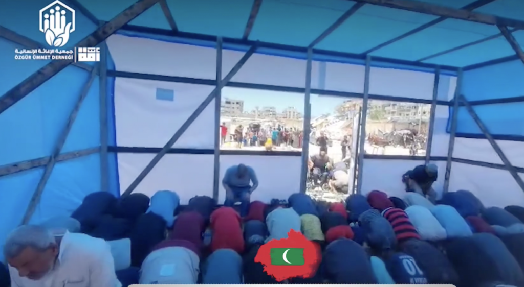 Dhivehinge eheegai Gaza gai miskitheh binaa kohfi