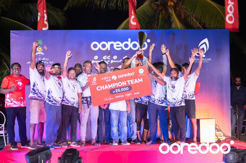 Ooredoo masrace: Fuvahmulak city ge champion kan team reef riders ah