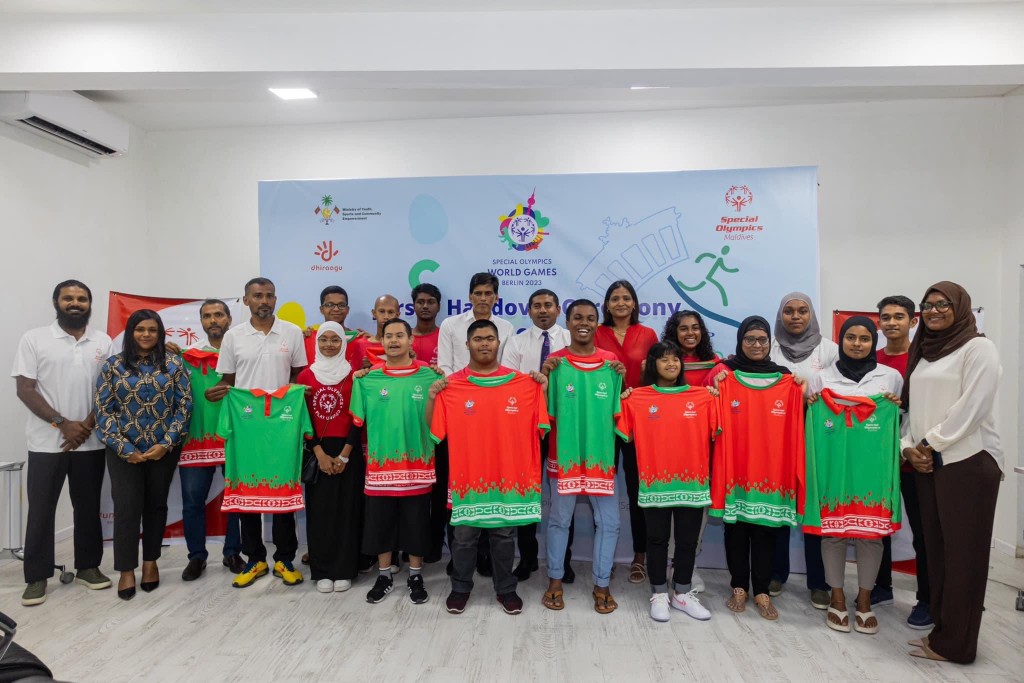 Special Olympics World Games ah Berlin ah dhaa athlete innaa jersey havaalukoffi