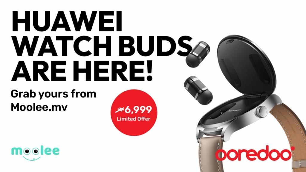 Moolee in  Huawei watch buds 6,999 Rufiyaa ah, delivery hiley
