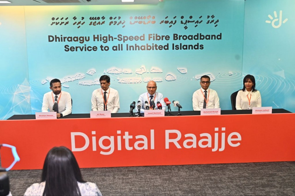 Raajjey ge hurihaa rashakah Dhiraagu Fiber broadband ge hidhumaiy dheefi