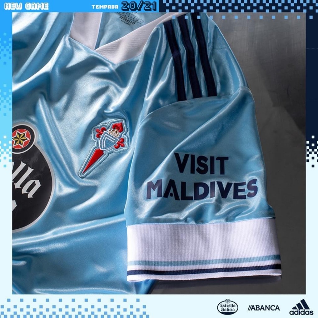 Celta Vigo jersey gai Visit Maldives Logo ge badhalugai bodukoh Visit Maldives jahaifi