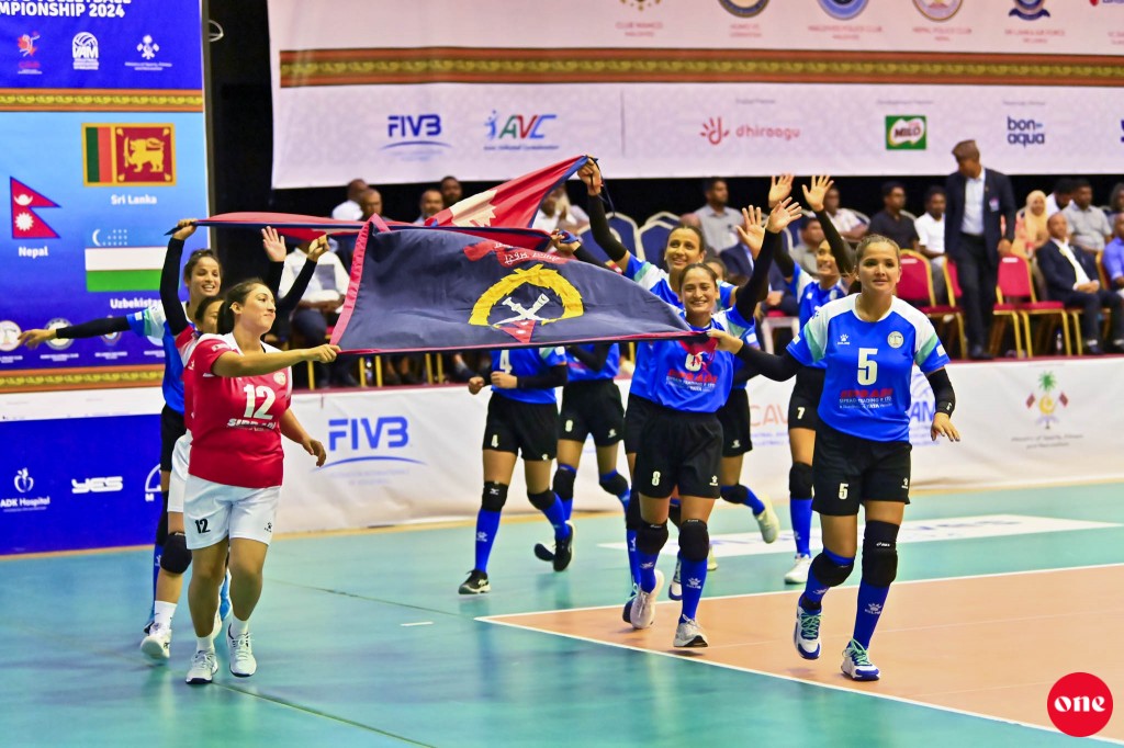 One Photo: CAVA ge anhen volleyball club championship ge thashi Nepal Police club in hoadhun