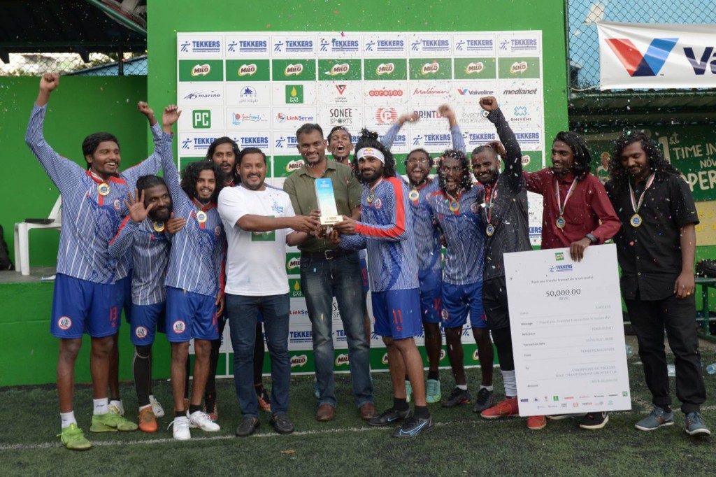 Tekkers Milo championship greater Male' cup ge champion kann Masodi Sports Club