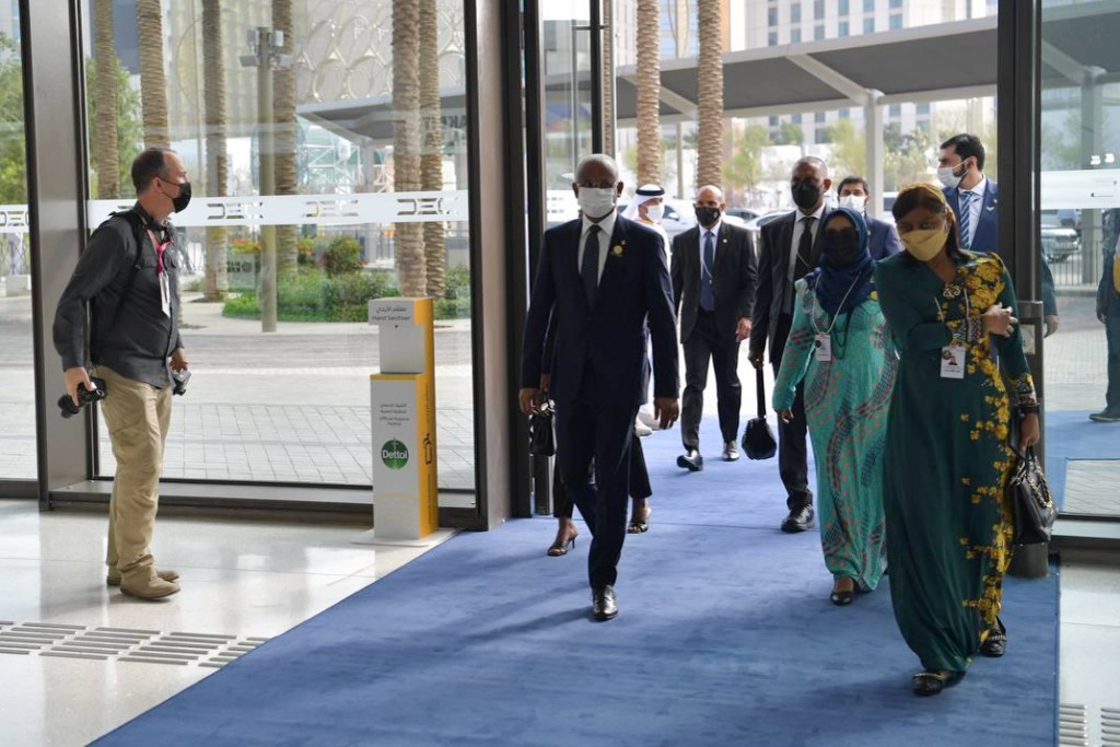 Photo: Raees Solih Abu Dhabi Sustainability Week 2022 hulhuvumuge rasmiyaathugai