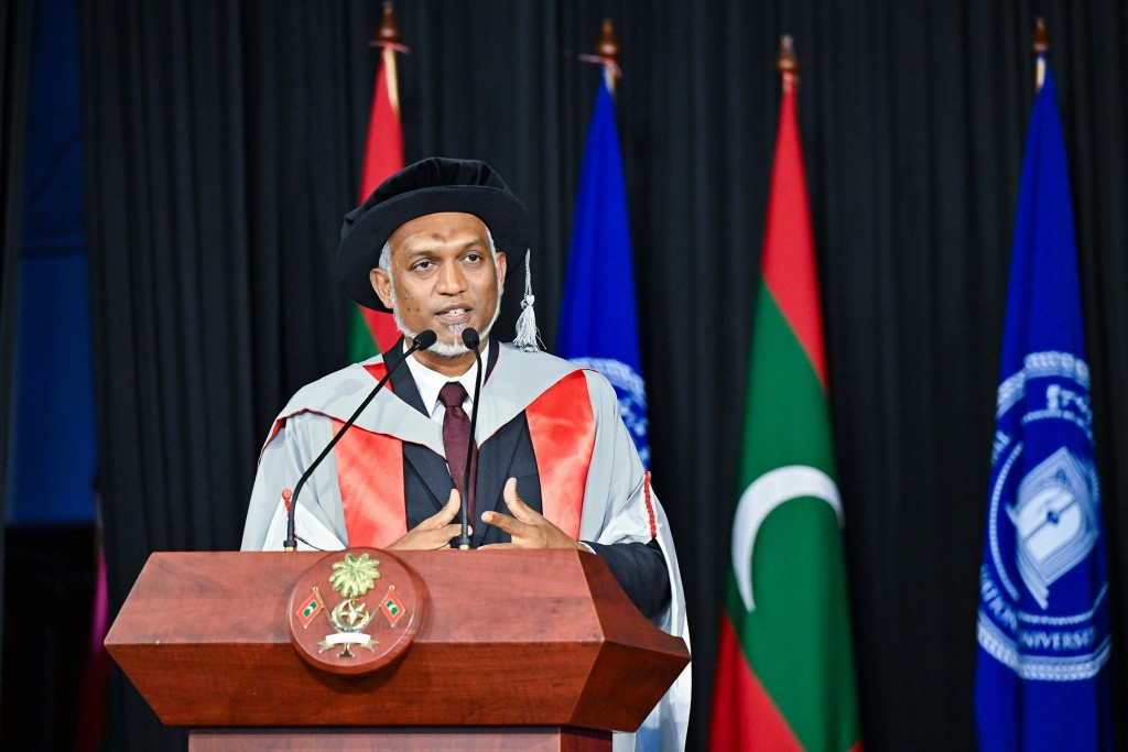 Raajje ah digital currency  tha'aarafu kurumuge masakkai vanee feshifai: Raees