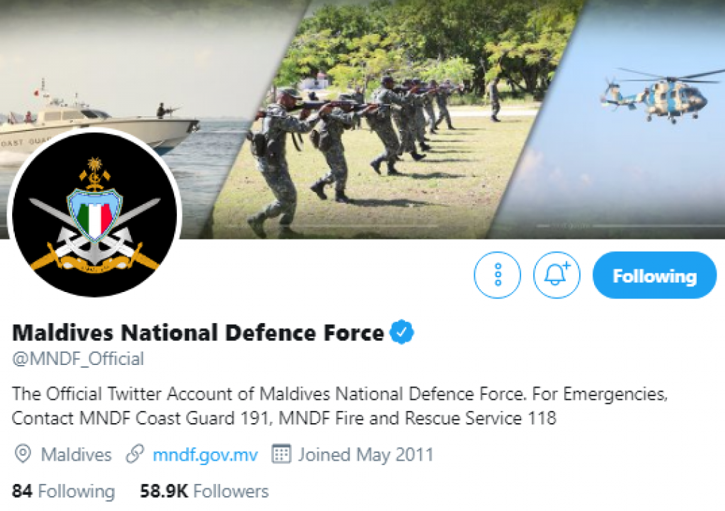 MNDF's twitter account gets verified