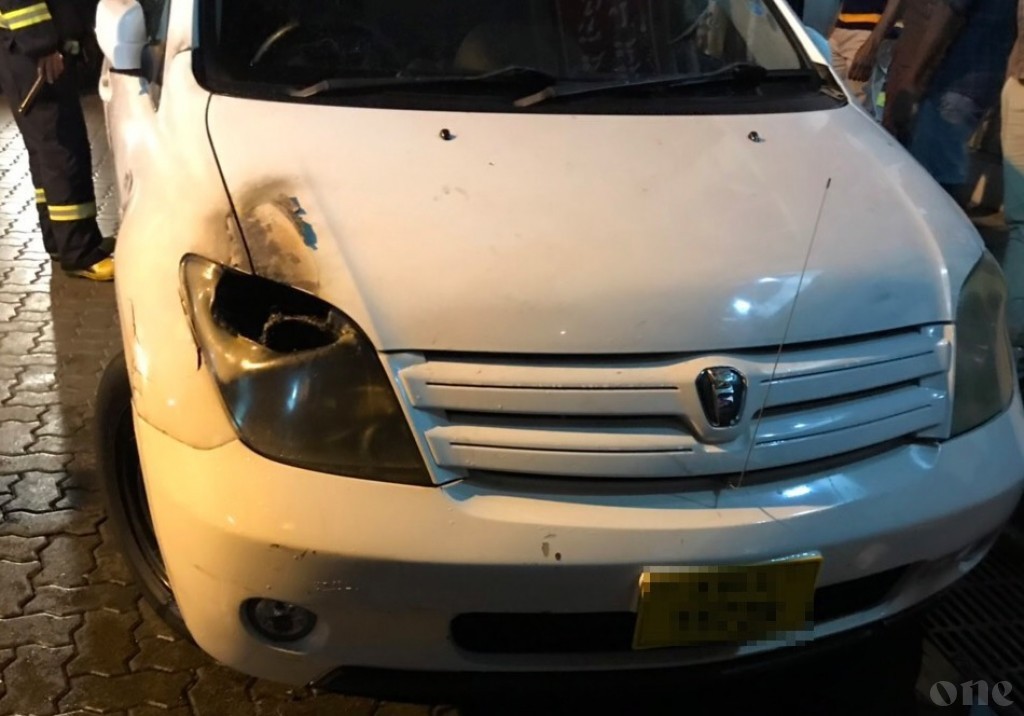 Fire started on car near Majeedhee Magu Campus