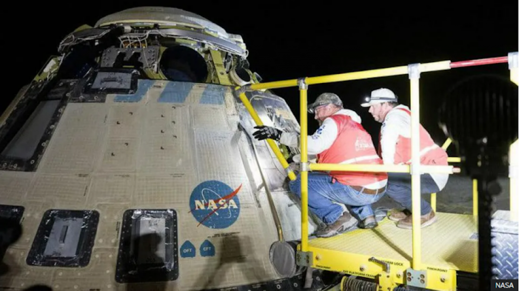 Astronauts aa nulai Boeing Starliner enburi dhuniyeah athuvejje