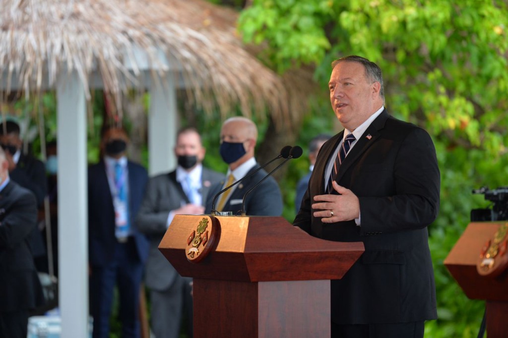 Transparency aai Democracy harudhanaa kuran Raajje ah America ge furihama thaaeedhu libeyne: Pompeo
