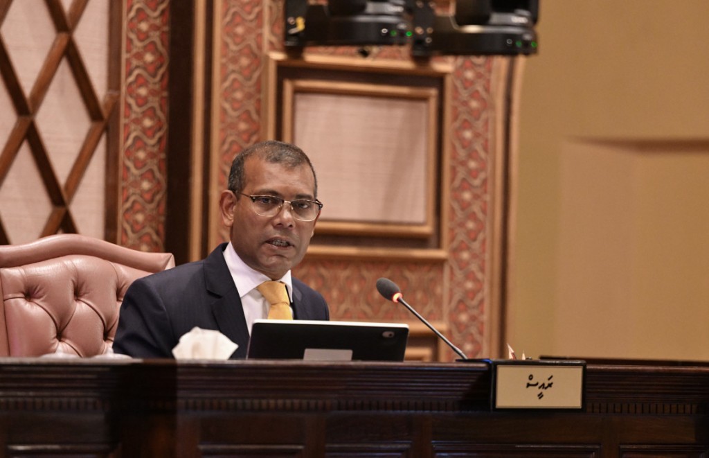 Thafaas hisaabuthakaaeku hulhanguge gaumuthakah Majilis Raees Nasheed ge thimaaveshi filaavalheh