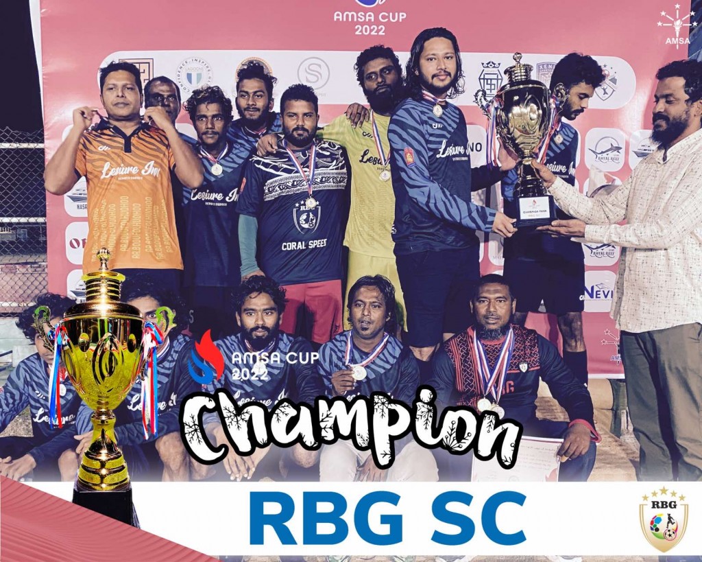AMSA cup ge champion kan RBG SC in hoadhaifi