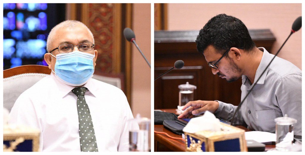 Midhiya sarukaaruge Naibu Raaes Jihaad aai Finance Minister Munavvaru ah dhauvaa kurumah fonuvaifi